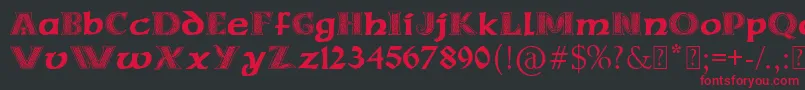 PaulsCelticFont3 Font – Red Fonts on Black Background