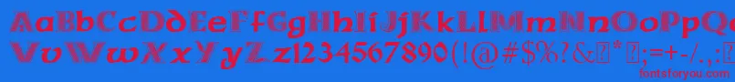 PaulsCelticFont3 Font – Red Fonts on Blue Background