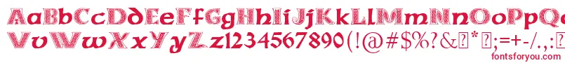 Fonte PaulsCelticFont3 – fontes vermelhas em um fundo branco