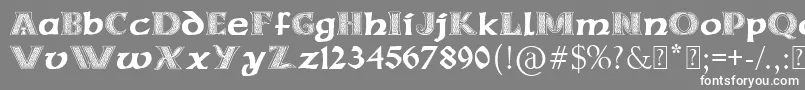 PaulsCelticFont3 Font – White Fonts on Gray Background