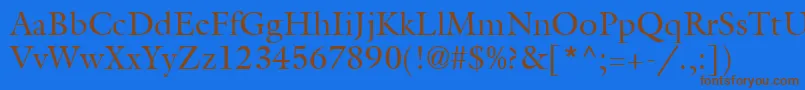 Шрифт AggalleonRoman – коричневые шрифты на синем фоне