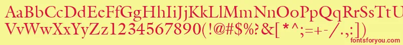 AggalleonRoman Font – Red Fonts on Yellow Background