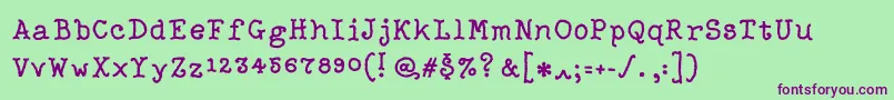 Righter Font – Purple Fonts on Green Background