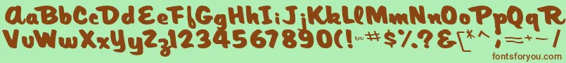 ArtisRegularTtnorm Font – Brown Fonts on Green Background