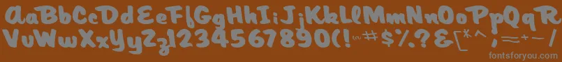 ArtisRegularTtnorm Font – Gray Fonts on Brown Background