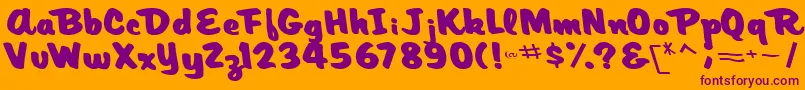 ArtisRegularTtnorm Font – Purple Fonts on Orange Background
