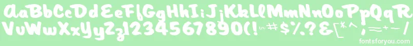 ArtisRegularTtnorm Font – White Fonts on Green Background