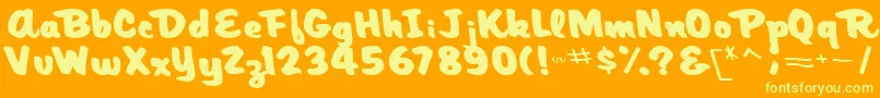 ArtisRegularTtnorm Font – Yellow Fonts on Orange Background
