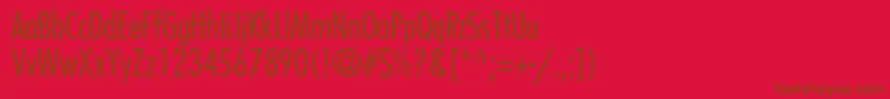 Fujiyamalight-Schriftart – Braune Schriften auf rotem Hintergrund