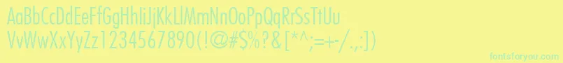 Fujiyamalight Font – Green Fonts on Yellow Background