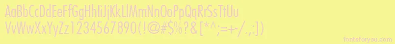 Fujiyamalight Font – Pink Fonts on Yellow Background