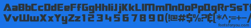 Sftransrobotics Font – Black Fonts on Blue Background