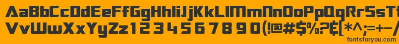 Sftransrobotics Font – Black Fonts on Orange Background