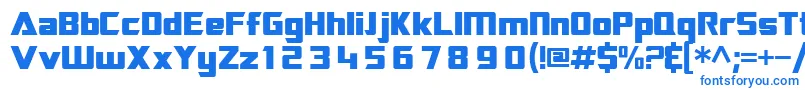 Sftransrobotics Font – Blue Fonts on White Background