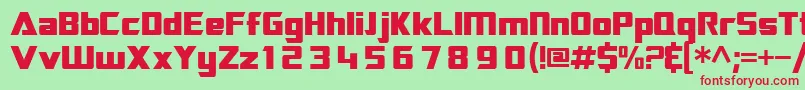 Sftransrobotics Font – Red Fonts on Green Background