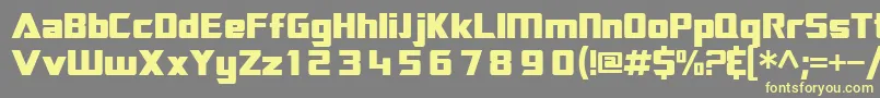 Sftransrobotics Font – Yellow Fonts on Gray Background