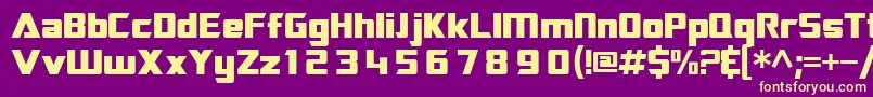 Sftransrobotics Font – Yellow Fonts on Purple Background