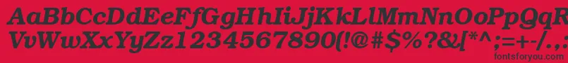 Bookman ffy Font – Black Fonts on Red Background