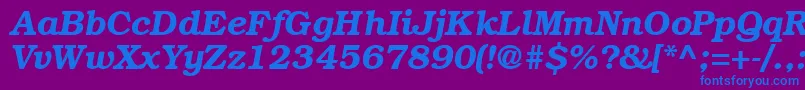 Bookman ffy Font – Blue Fonts on Purple Background