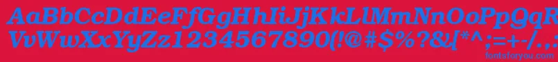 Bookman ffy Font – Blue Fonts on Red Background