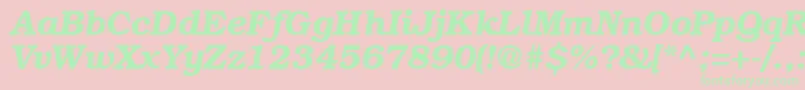 Bookman ffy Font – Green Fonts on Pink Background