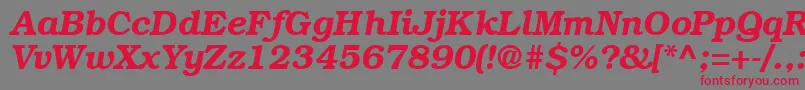 Bookman ffy Font – Red Fonts on Gray Background