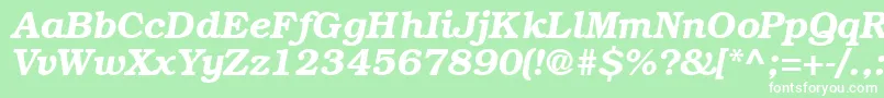 Fonte Bookman ffy – fontes brancas em um fundo verde