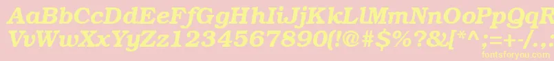 Bookman ffy Font – Yellow Fonts on Pink Background