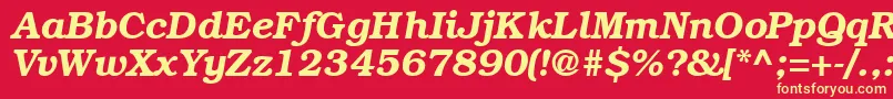 Bookman ffy Font – Yellow Fonts on Red Background