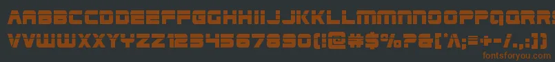 Шрифт Edgeracerlaser2 – коричневые шрифты на чёрном фоне