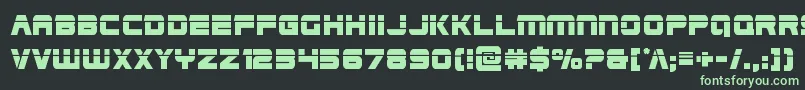 Edgeracerlaser2 Font – Green Fonts on Black Background