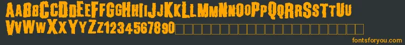 2peasBillboard Font – Orange Fonts on Black Background