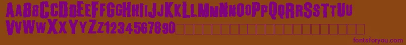 2peasBillboard Font – Purple Fonts on Brown Background