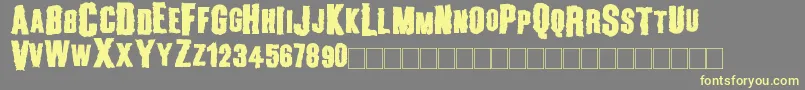 2peasBillboard Font – Yellow Fonts on Gray Background