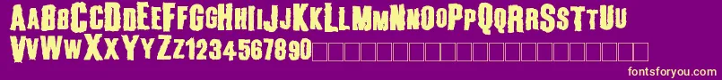 2peasBillboard Font – Yellow Fonts on Purple Background