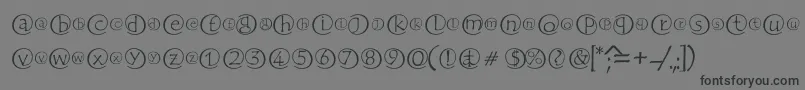 フォントFabChiocciole – 黒い文字の灰色の背景