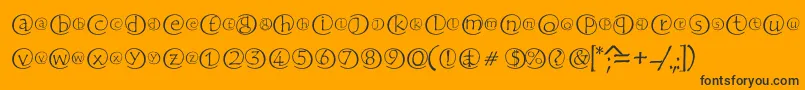 フォントFabChiocciole – 黒い文字のオレンジの背景