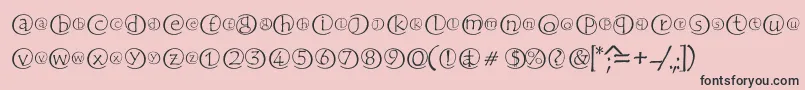 FabChiocciole Font – Black Fonts on Pink Background