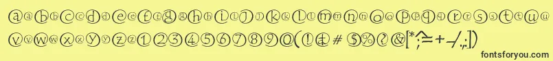 FabChiocciole Font – Black Fonts on Yellow Background