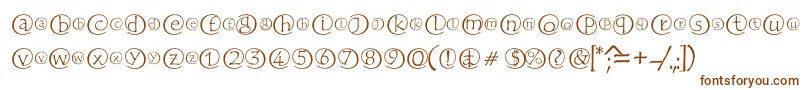 Шрифт FabChiocciole – коричневые шрифты на белом фоне