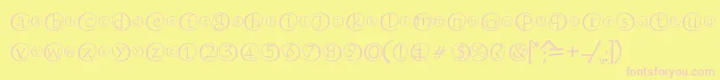 FabChiocciole Font – Pink Fonts on Yellow Background