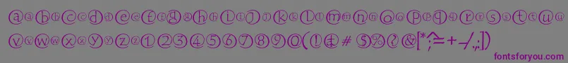 FabChiocciole-fontti – violetit fontit harmaalla taustalla