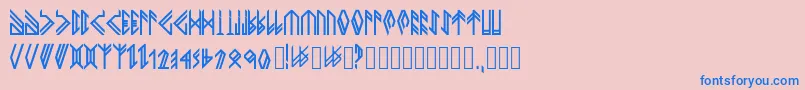 Newhorkbold Font – Blue Fonts on Pink Background