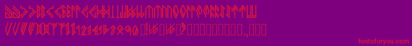 Newhorkbold Font – Red Fonts on Purple Background