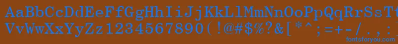 CenturySchoolbookMonospaceBt Font – Blue Fonts on Brown Background