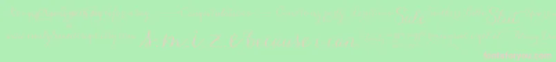 CarolynaWords Font – Pink Fonts on Green Background