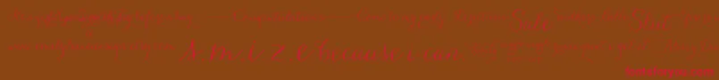 CarolynaWords Font – Red Fonts on Brown Background
