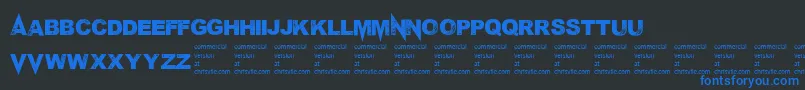 Mponderosa Font – Blue Fonts on Black Background