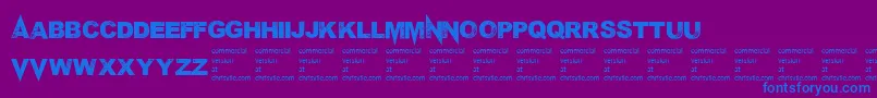 Mponderosa Font – Blue Fonts on Purple Background