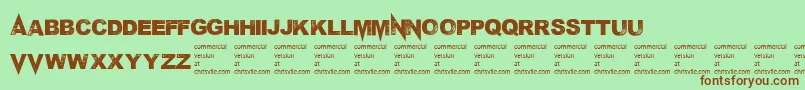 Mponderosa Font – Brown Fonts on Green Background